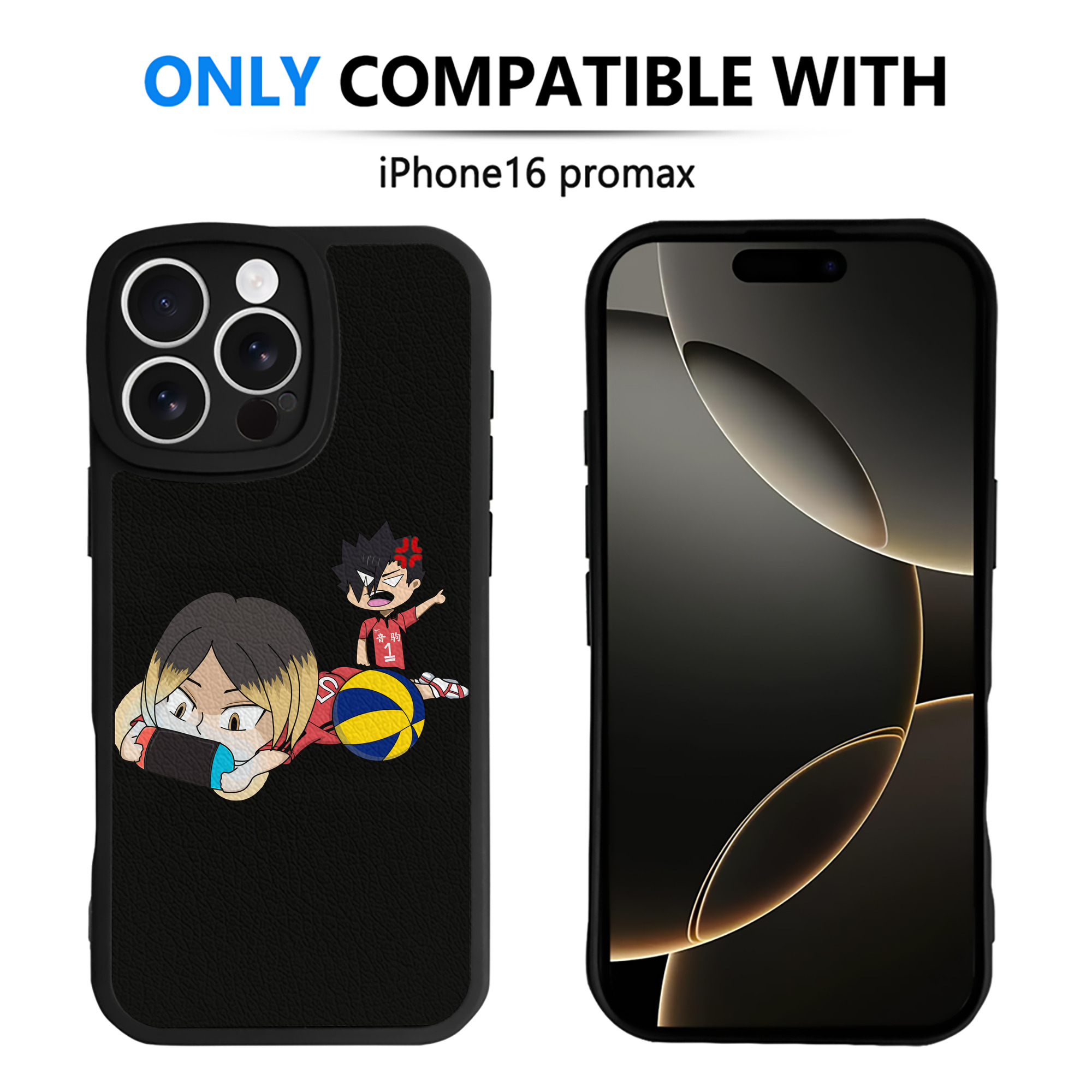 （画像用） ハイキュー!! Haikyu!! 【iPhone 16シリーズ対応】シリコンスマホケース（レザー調） 材質：シリコン